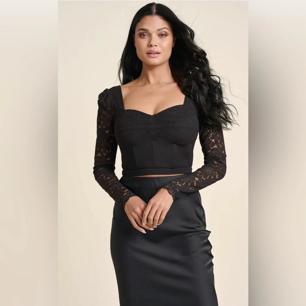 Lace detail top